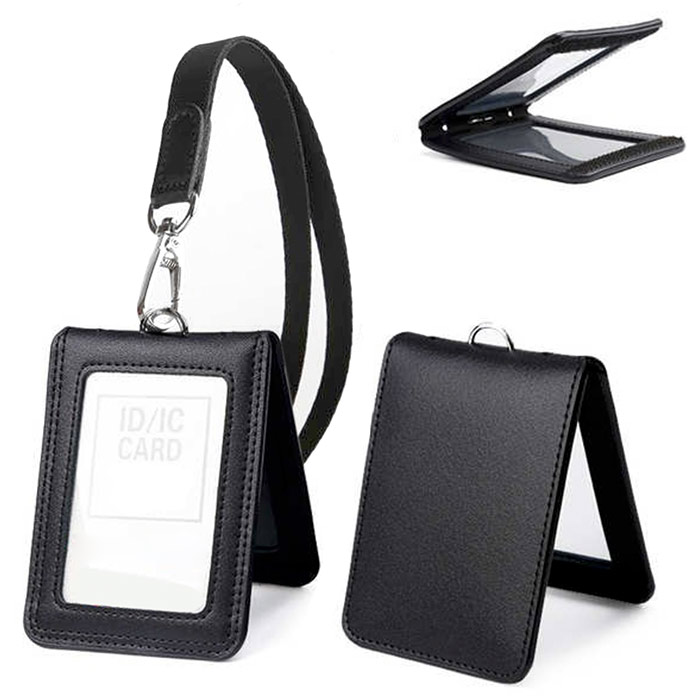 楽天市場】ビジネス 定期入れ ネックストラップ付 カードケース 本革