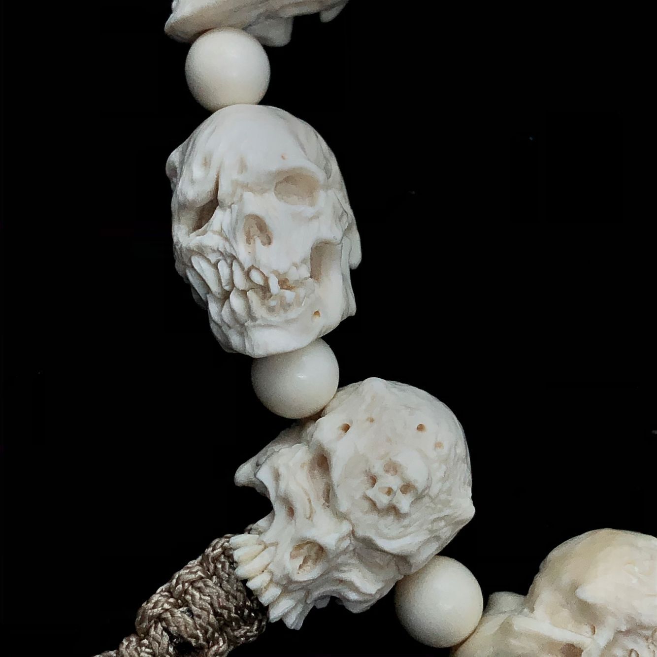 楽天市場】マンモス牙 ☆畫骨CARVEX☆ 日本製 念珠 手彫り 数珠