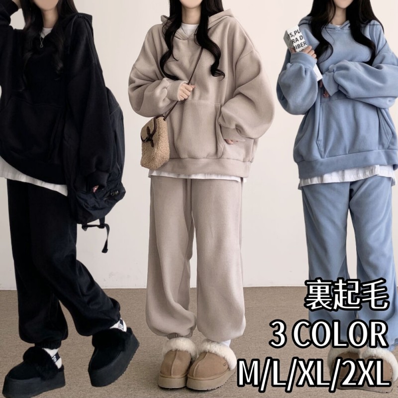 楽天市場】セットアップ レディース 大きいサイズ 裏起毛 2点セット