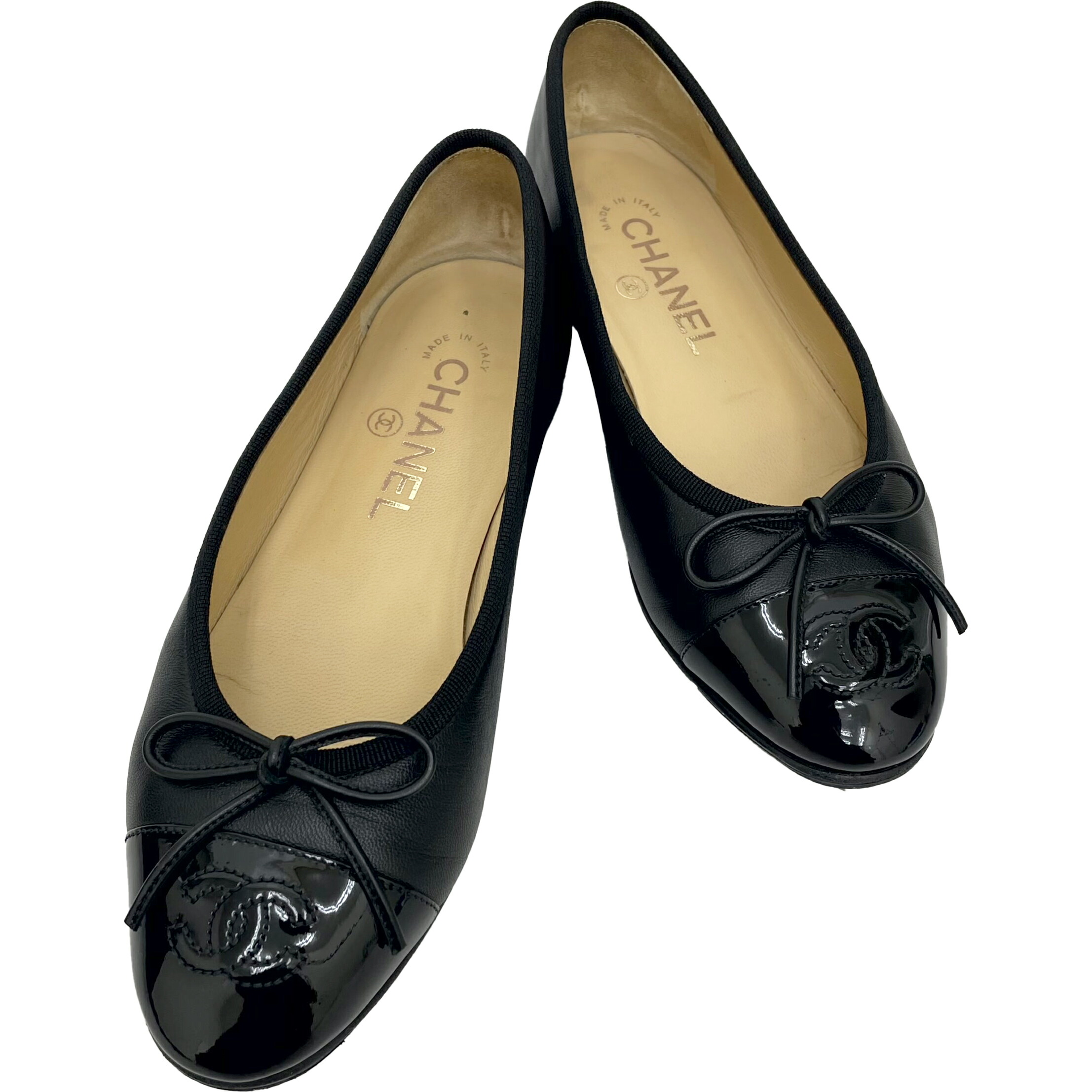 楽天市場】CHANEL シャネル バレエシューズ ブラック #35 1/2C