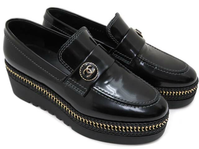 楽天市場】CHANEL ローファー 21B G37671 シャイニー カーフスキン