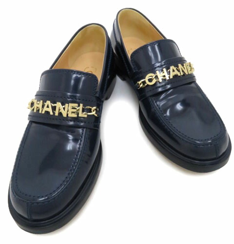楽天市場】CHANEL ローファー フラットシューズ ShineCalfskin