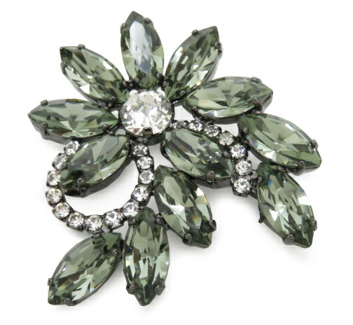 楽天市場】FOXEY ブローチ ルミニュークス 35107 グレー×クリアー