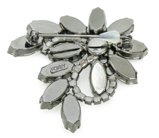 楽天市場】FOXEY ブローチ ルミニュークス 35107 グレー×クリアー