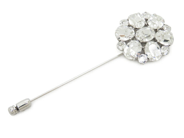 楽天市場】FOXEY ピンブローチ フラワー ラインストーン クリア 新品