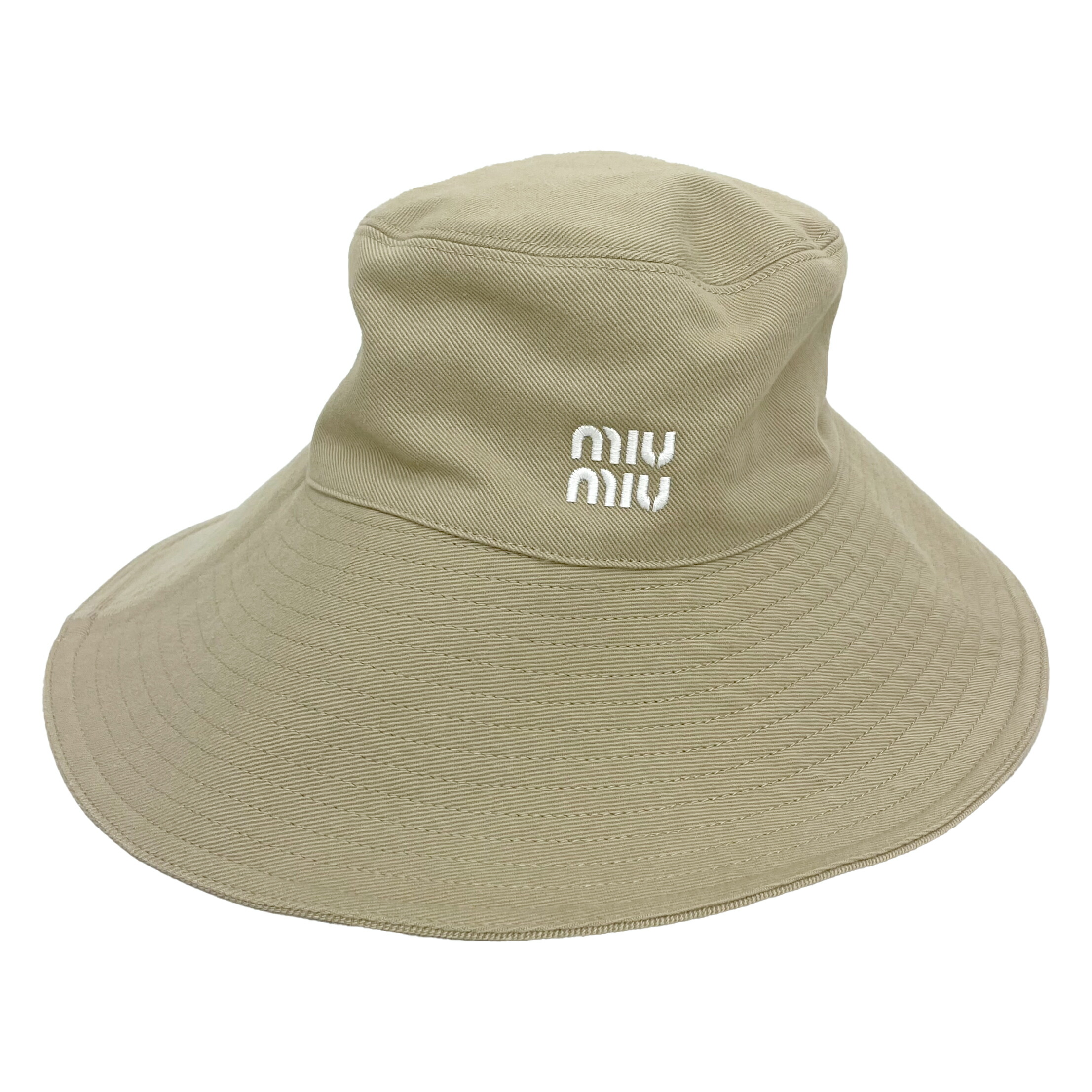 楽天市場】miu miu ミュウミュウ デニムハット 5HC220 ベージュ