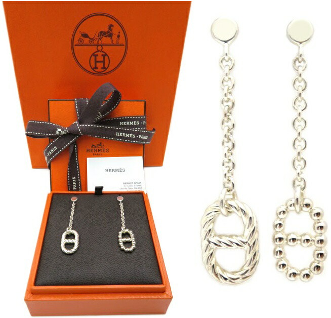 楽天市場】HERMES ピアス ”パラードPM” シェーヌダンクル