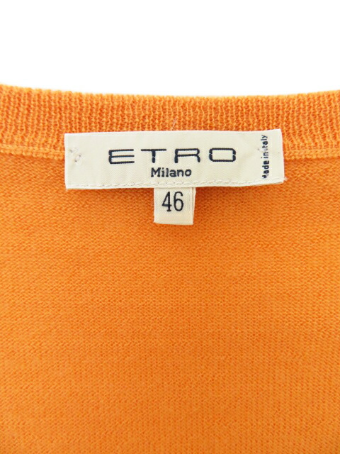 楽天市場】ETRO メンズ Vネックセーター ニットトップス オレンジ
