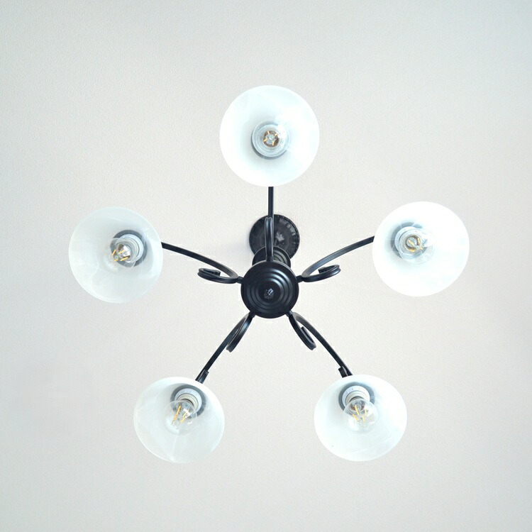 楽天市場】照明 シャンデリア 5灯【クロティルド】艶消し黒 マット