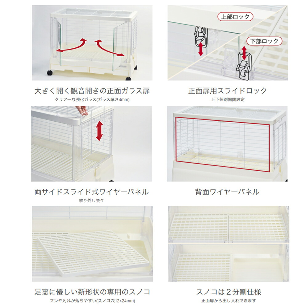 楽天市場】うさぎケージ 三晃商会 イージーホーム シャイニー 80WH