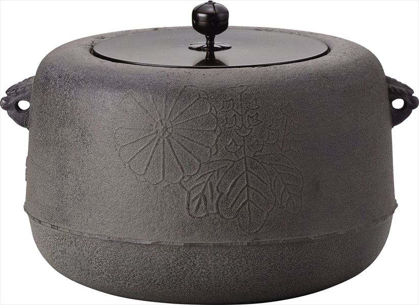 楽天市場】【茶道具/釜/大炉】炉釜 広口政所 菊池政光作（桐箱