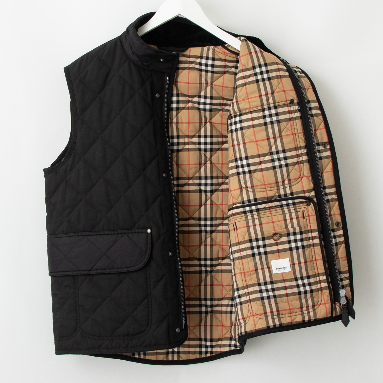 楽天市場】バーバリー BURBERRY メンズ キルティングベスト ブラック