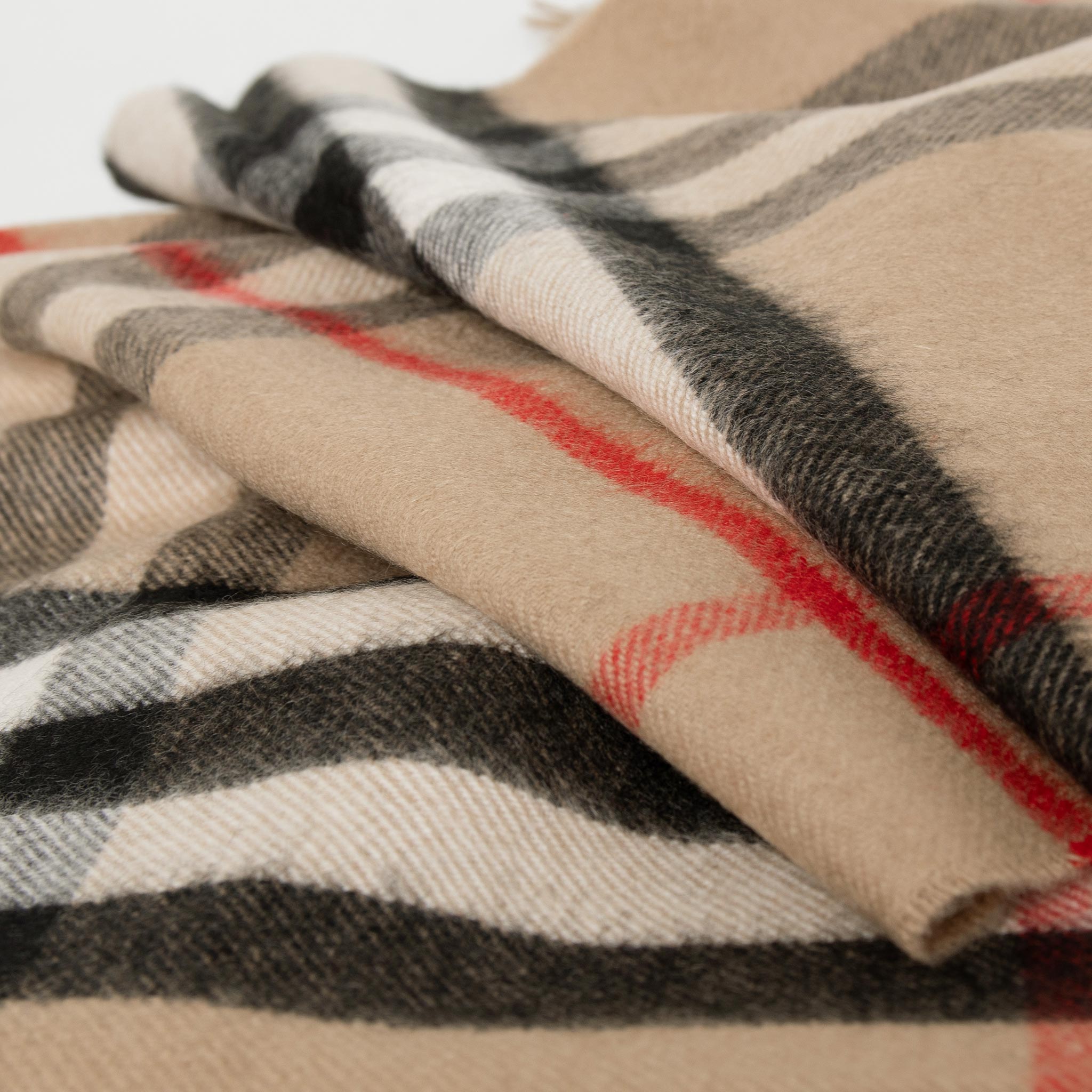 バーバリー カシミヤ混 チェック柄 毛布 シングル チェック カシミア