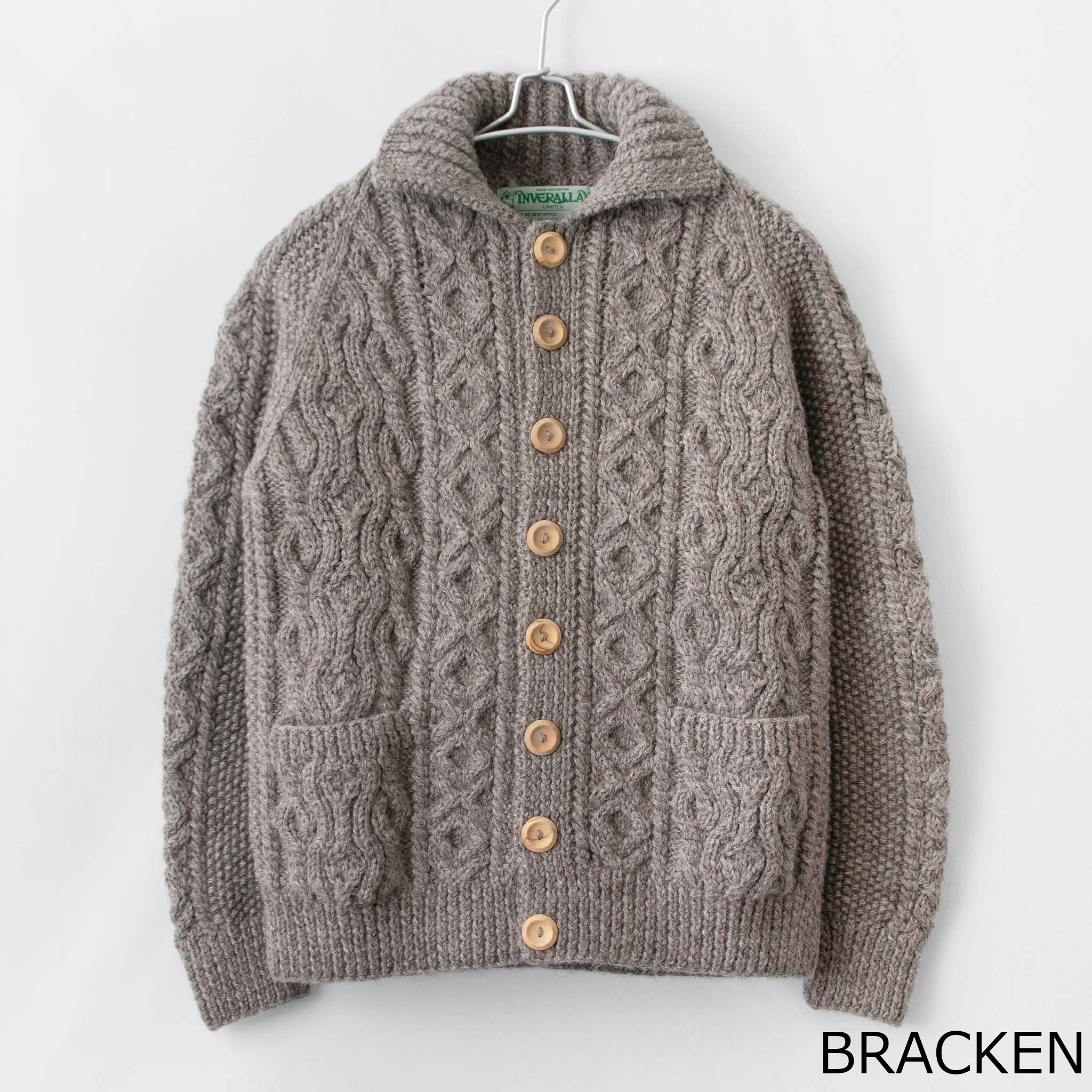 楽天市場】インバーアラン INVERALLAN 長袖ニットカーディガン