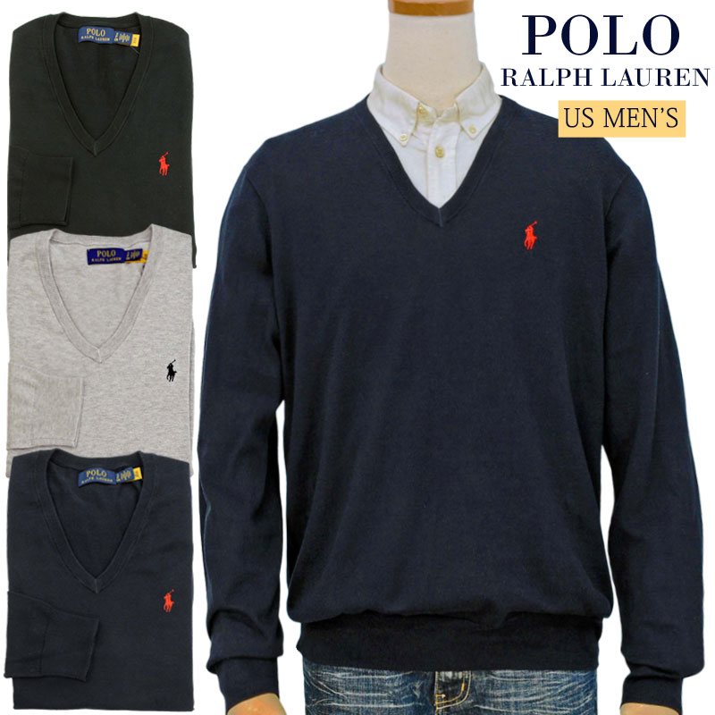 楽天市場】POLO by Ralph Lauren Men's定番コットン100％、V-ネック