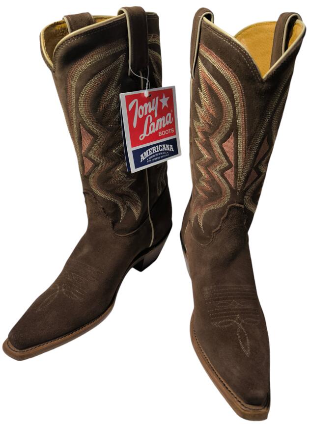 Tony Lama トニーラマ スウェード ウエスタンブーツ 7D 25cm