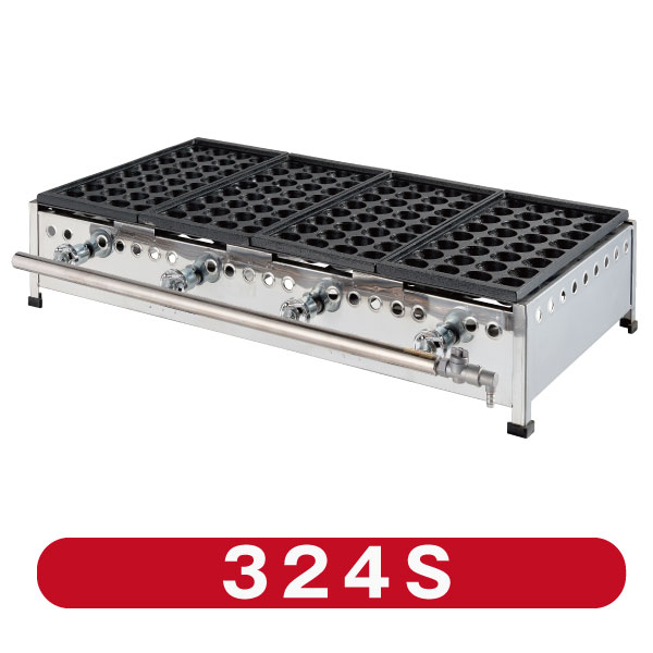 楽天市場】IKK業務用たこ焼き器32穴×4連 鉄鋳物 324S【送料無料