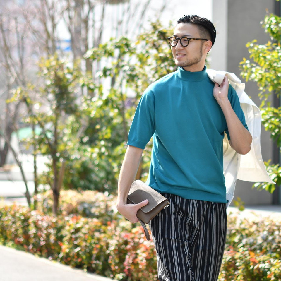 楽天市場】JOHN SMEDLEY【ジョンスメドレー】モックネックニット 30G