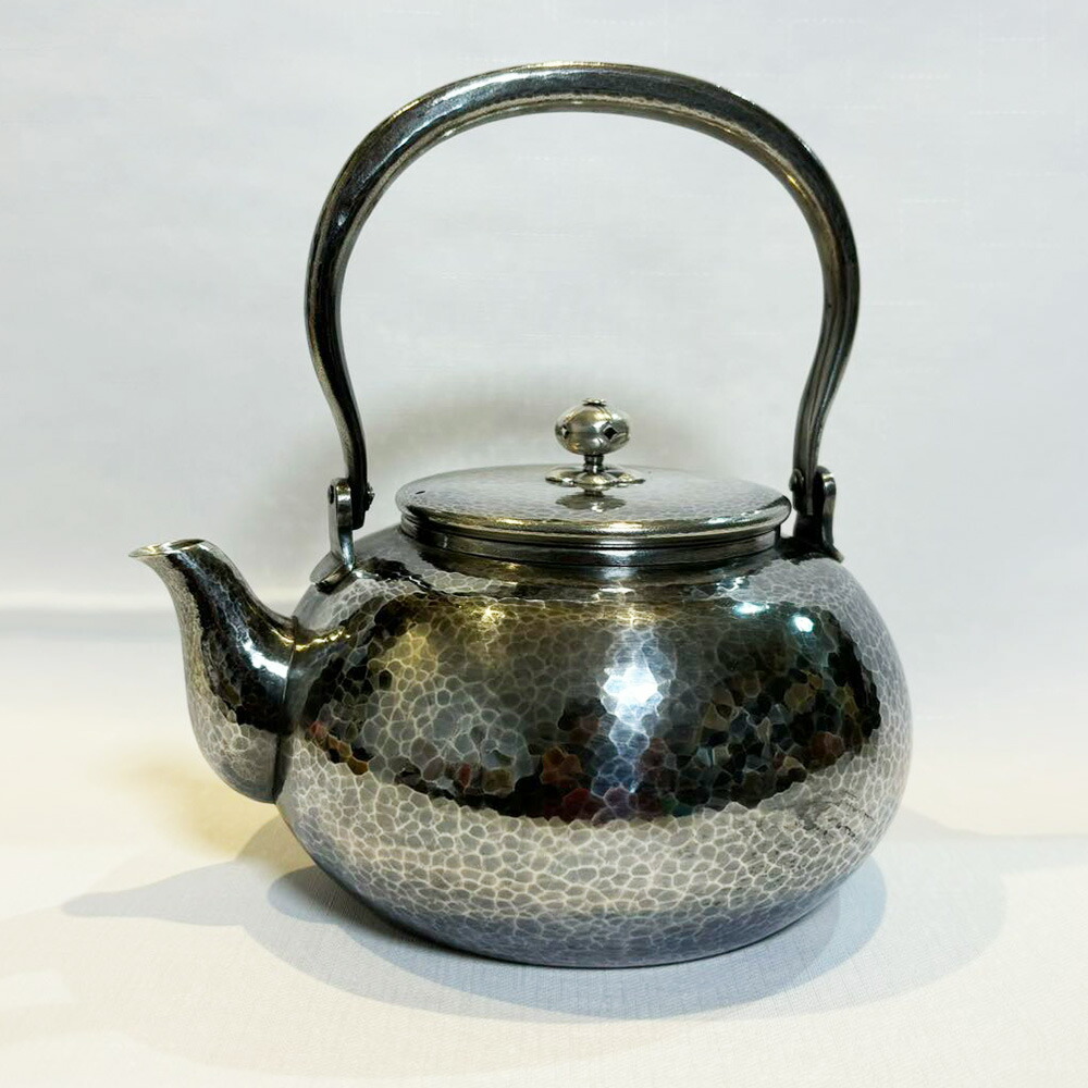 楽天市場】純銀製 【清穂堂】湯沸し 亀甲紋 1400cc 本間 丑藏 共箱 銀