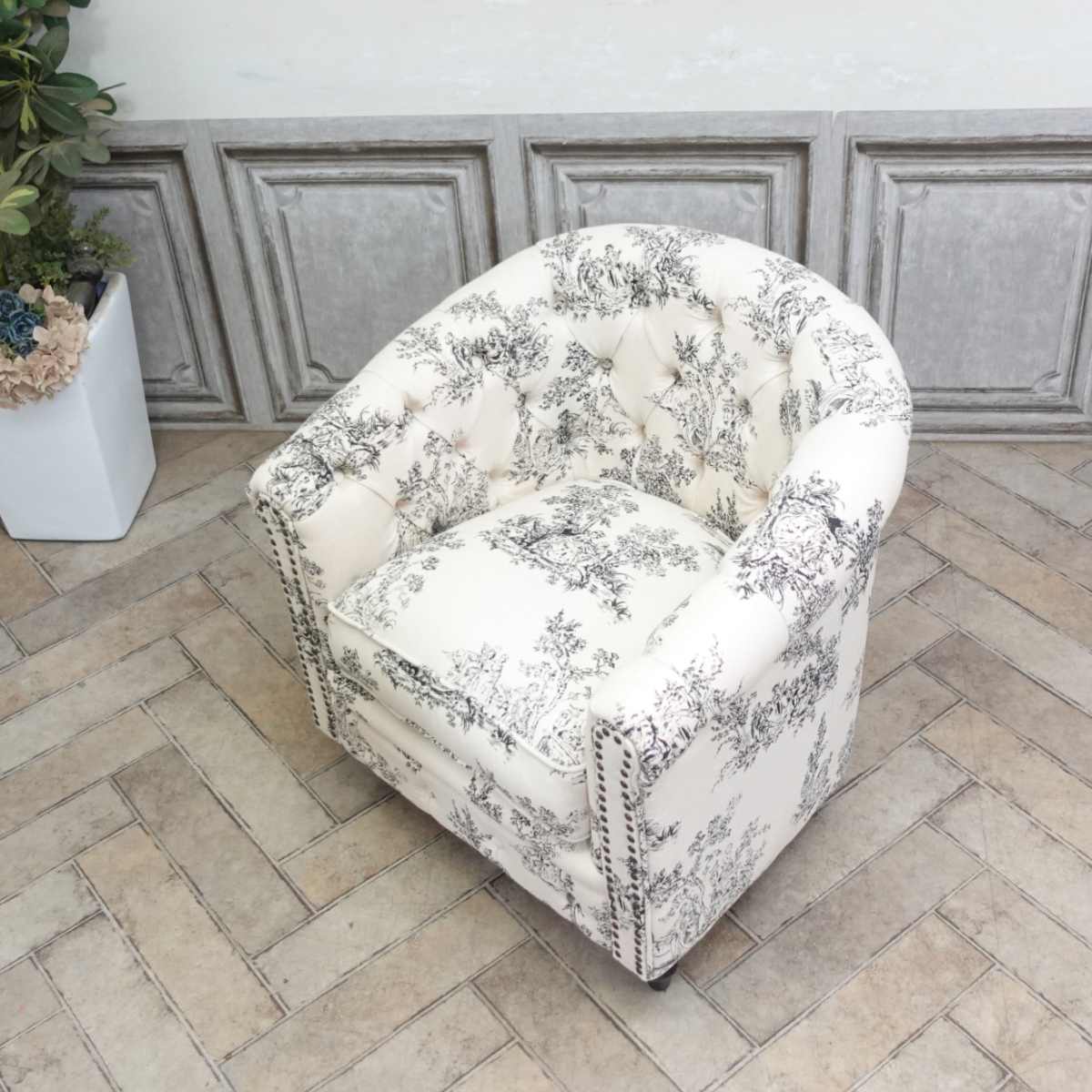 楽天市場】輸入家具 チェスターフィールド ソファ 一人掛け