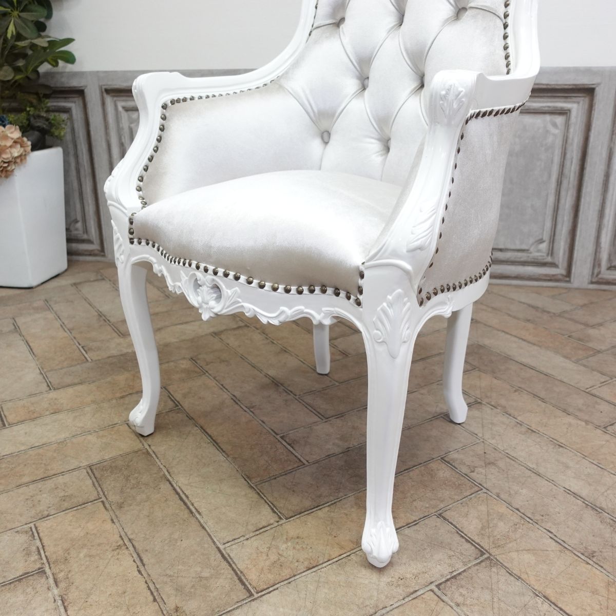 楽天市場】輸入家具 ロココ調家具 アームチェア ロココ シンフォニー