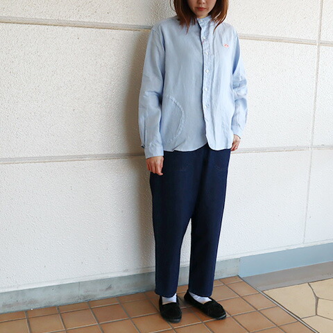 楽天市場】涼しい♪ レディース ダントン リネン バンドカラー シャツ