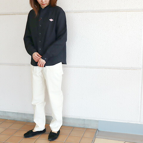 楽天市場】涼しい♪ レディース ダントン リネン バンドカラー シャツ