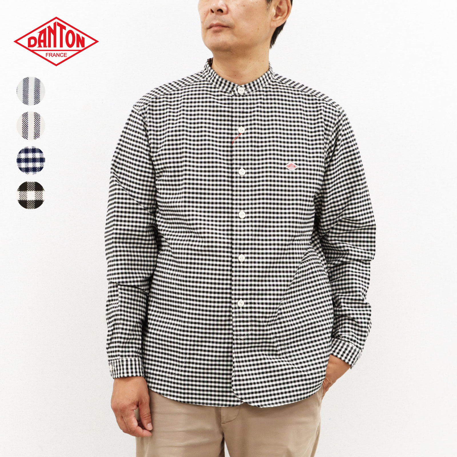 楽天市場】メンズ38-44 ダントン オックス ギンガム ストライプ バンド