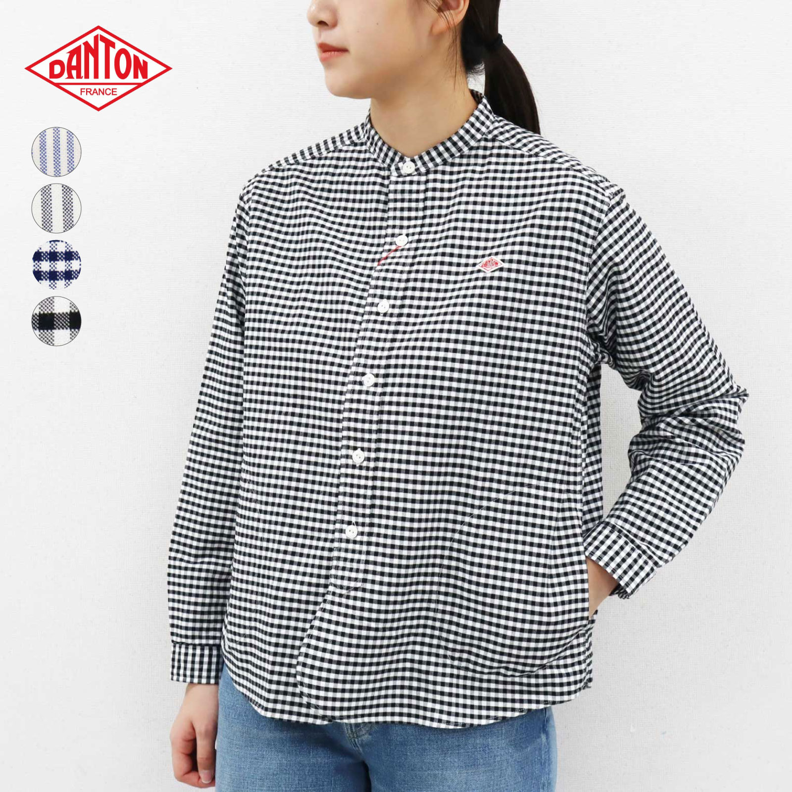 楽天市場】レディース 34-38 ダントン ストライプ ギンガム チェック