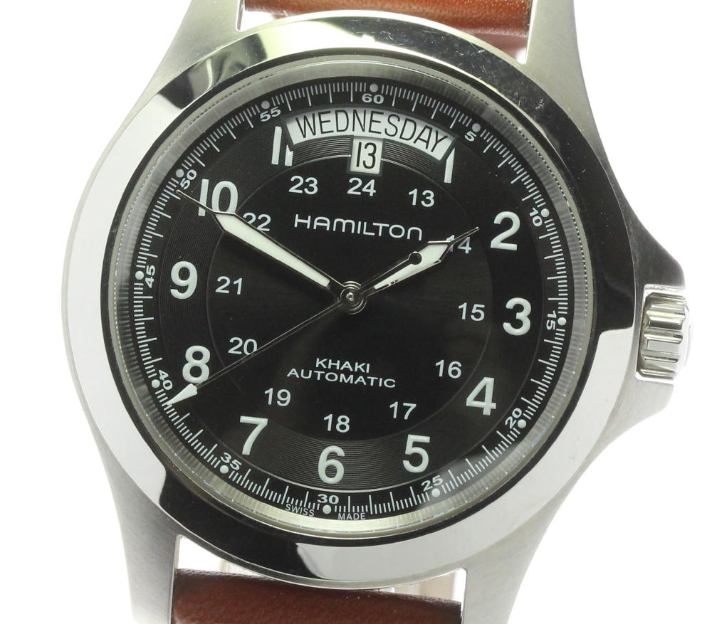 楽天市場】☆美品【HAMILTON】ハミルトン カーキ キング デイデイト