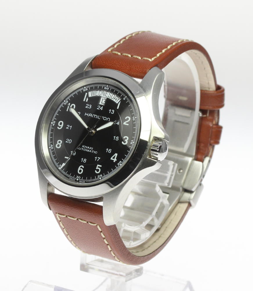 楽天市場】☆美品【HAMILTON】ハミルトン カーキ キング デイデイト