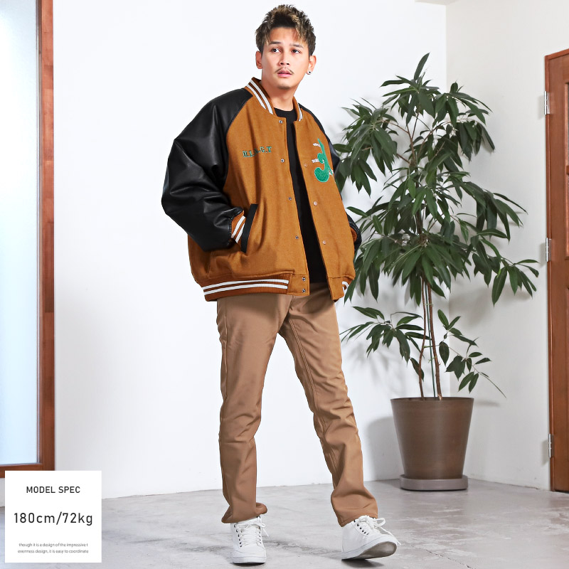 楽天市場】△送料無料△ スタジャン メンズ 【サガラ刺繍メルトン合皮