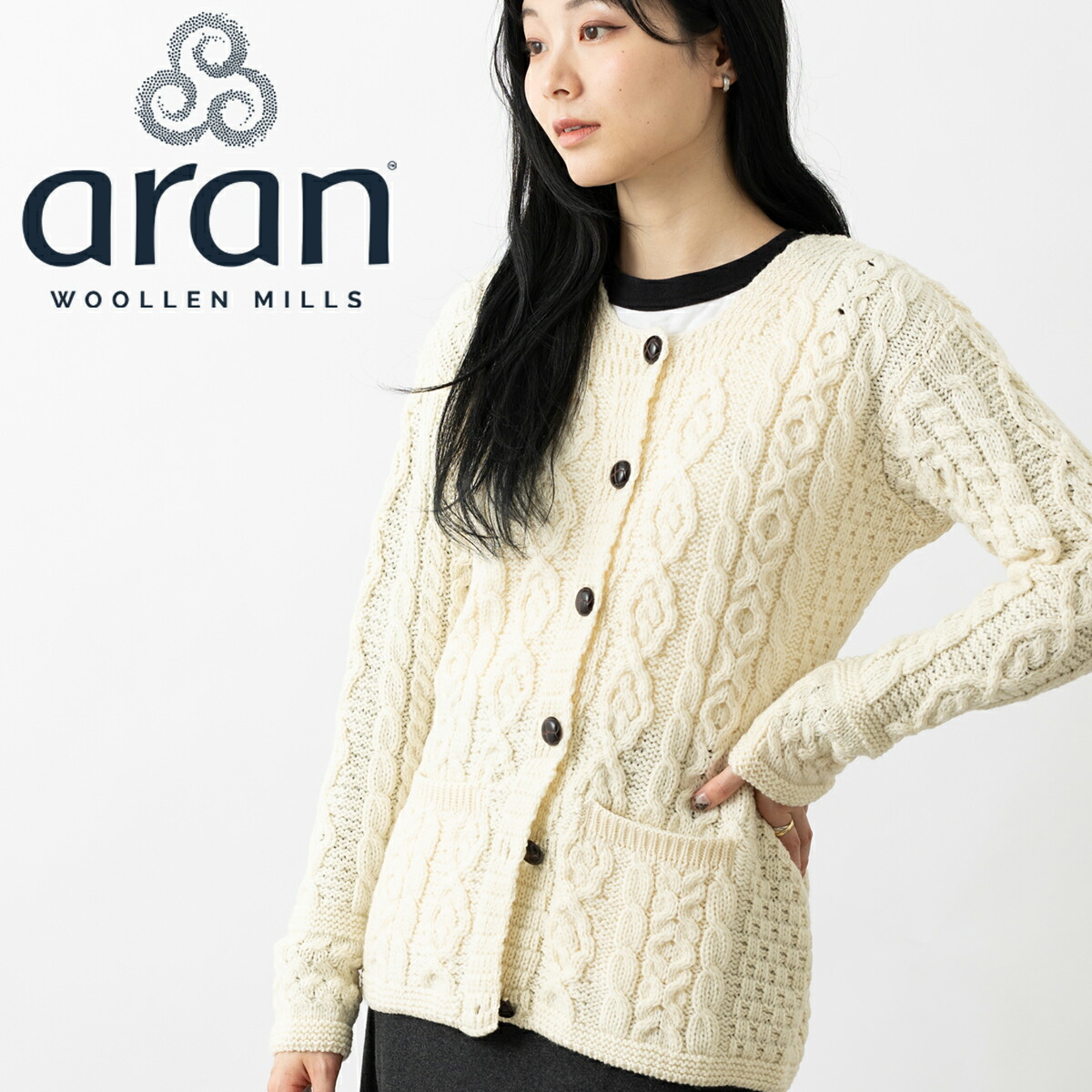 楽天市場】ARAN WOOLLEN MILLS アラン カーディガン レディース