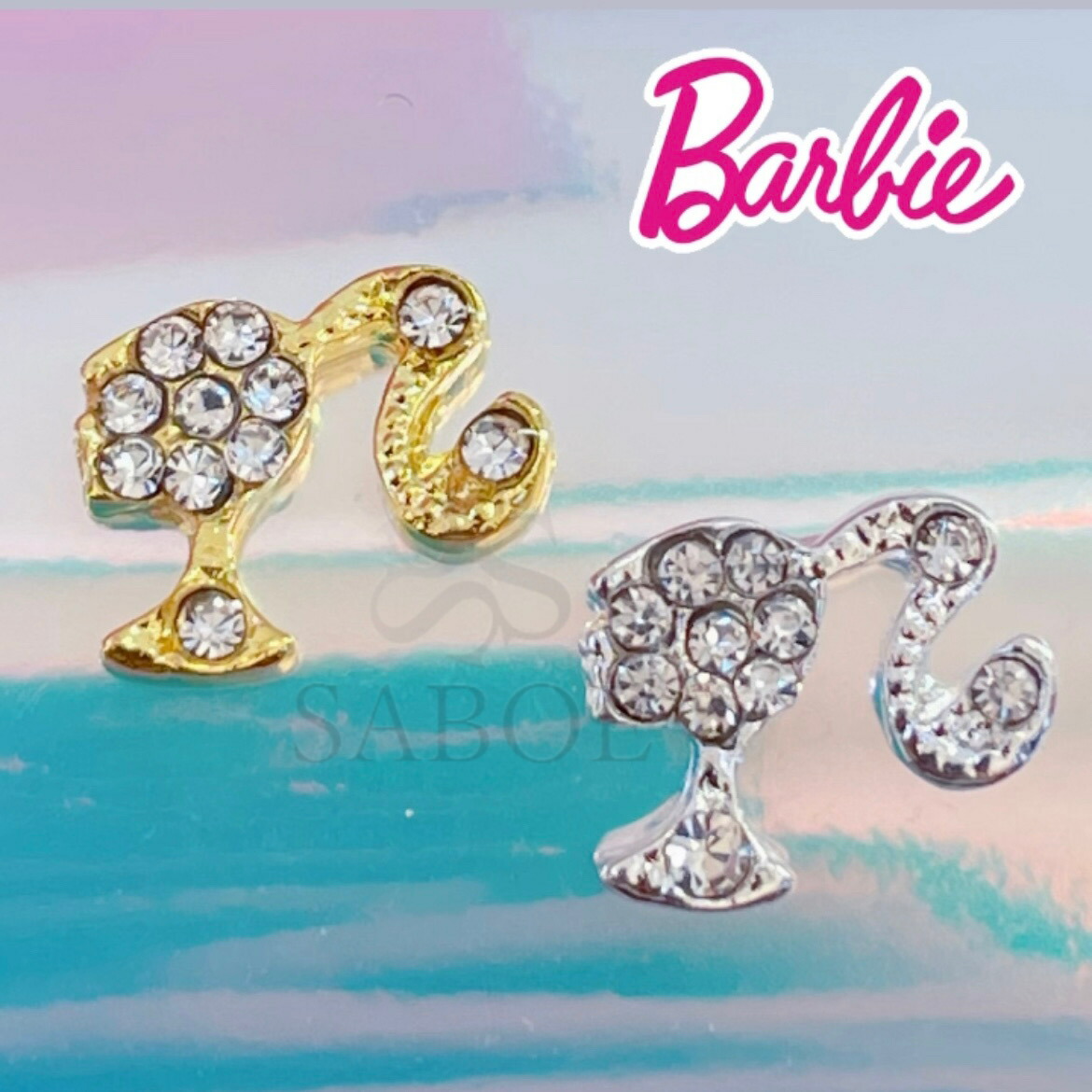 楽天市場】ネイルパーツ【2個】バービー Barbie ポニーテール ビジュー