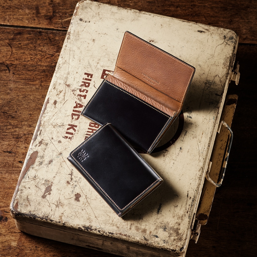 楽天市場】水染めコードバン 名刺入れの通販