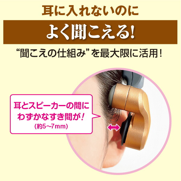 楽天市場】きこえるホン 耳に入れない集音器 耳をふさがない 装着