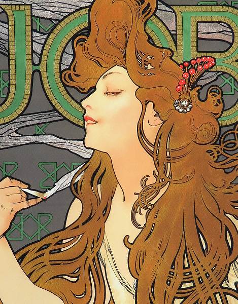 楽天市場】☆ 版画 ミュシャ 「JOB （小）」 シルクスクリーン 複製画