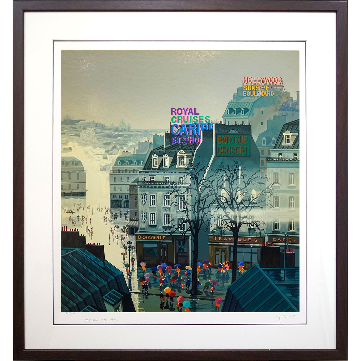 楽天市場】ヒロ・ヤマガタ 「サイドウォーク」 版画 シルクスクリーン