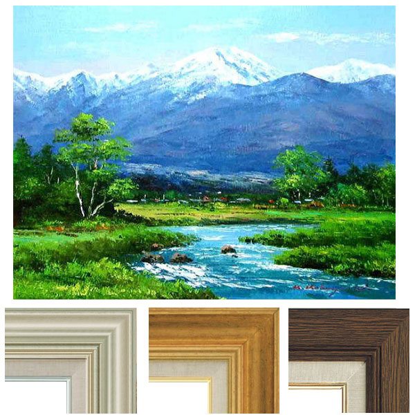 F8 絵画「乗鞍高原」1988 油絵 油彩画 風景画 アート F8 絵画「乗鞍