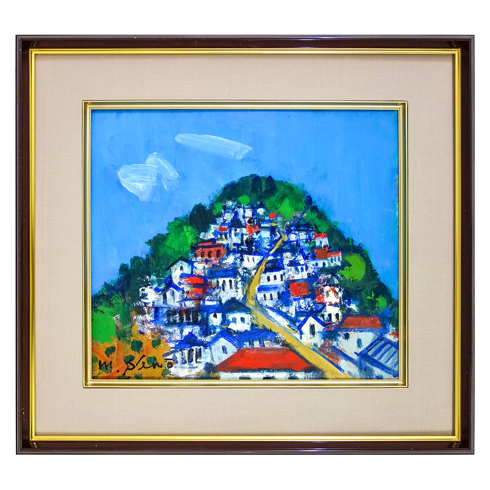 楽天市場】油彩画 妹尾正彦 「建て天に到る」 色紙に油彩 額付き 油絵