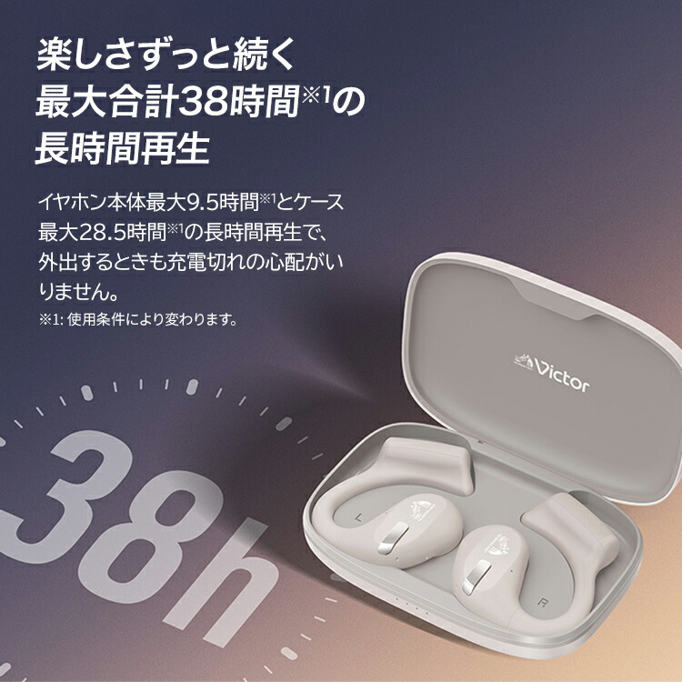 楽天市場】ビクター ワイヤレスイヤホン ニアフォン オープンイヤー