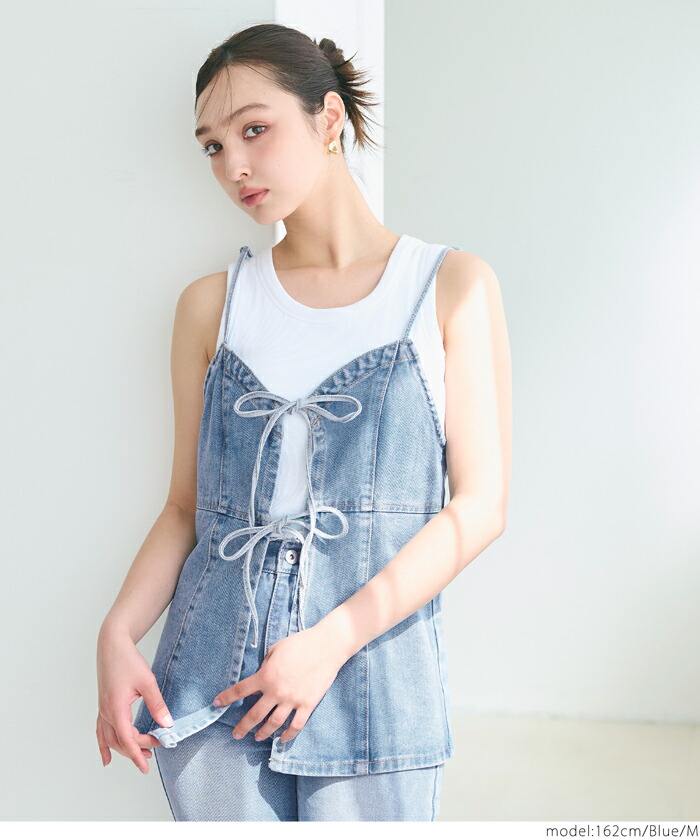 楽天市場】WEB限定セール☆2690円→1990円 デニムキャミソールビスチェ