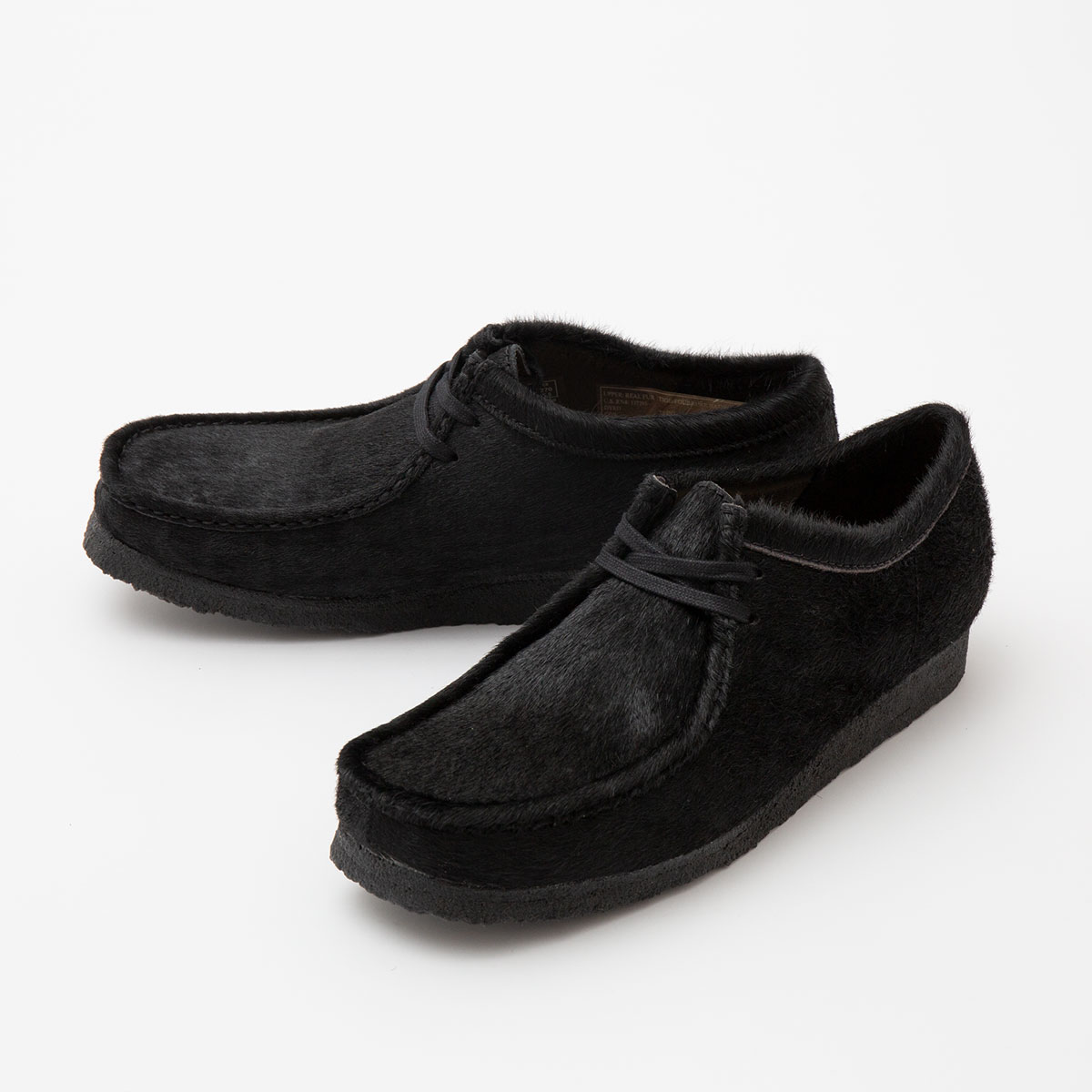 楽天市場】クラークス ワラビー ブラックヘアーオン Clarks Wallabee