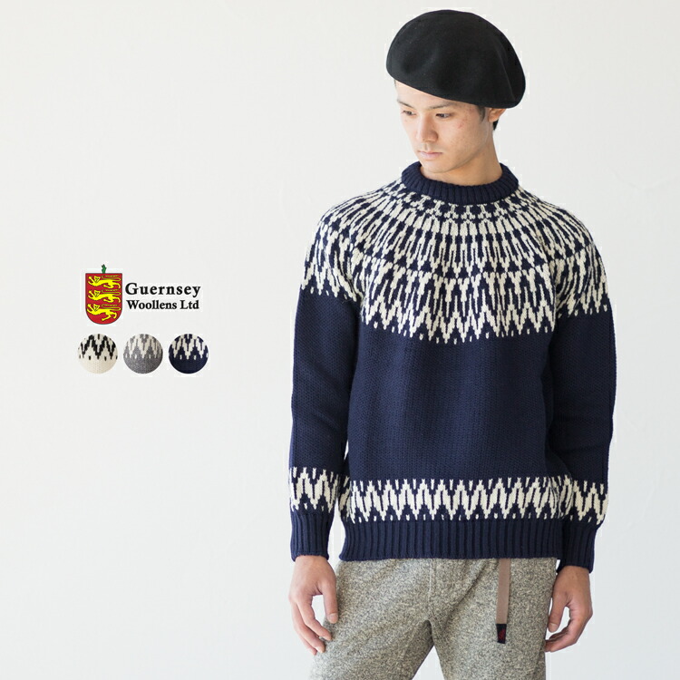 楽天市場】ガンジーウーレンズ アイスランディック クルーネック