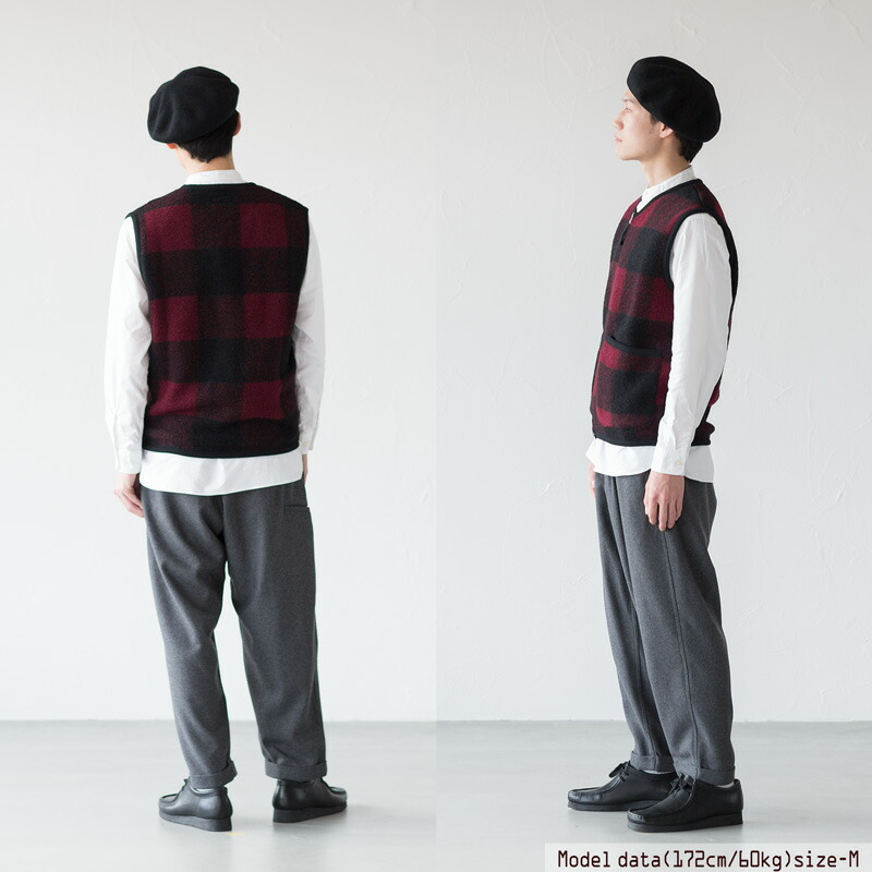 楽天市場】ユニバーサルワークス ベスト チェック ウールフリース