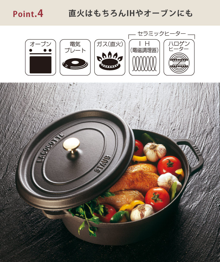 楽天市場】ストウブ ピコ ココット ラウンド 24cm 3.8L IH対応 staub