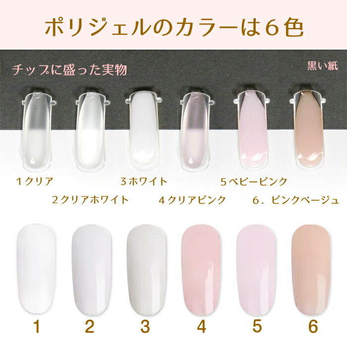 楽天市場】ポリジェルセット 2 長さ出し用 ポリジェル 15g