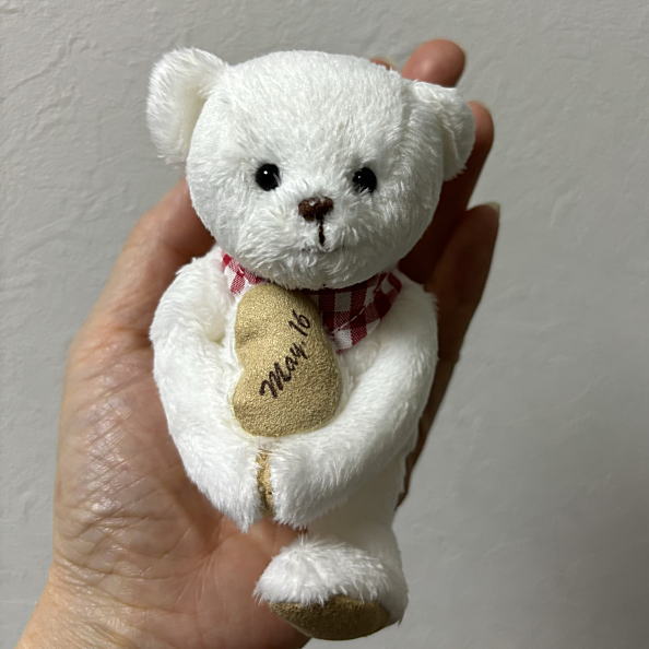 楽天市場】5月16日の日付入り誕生日ベア ホワイトベア 白いくまさん