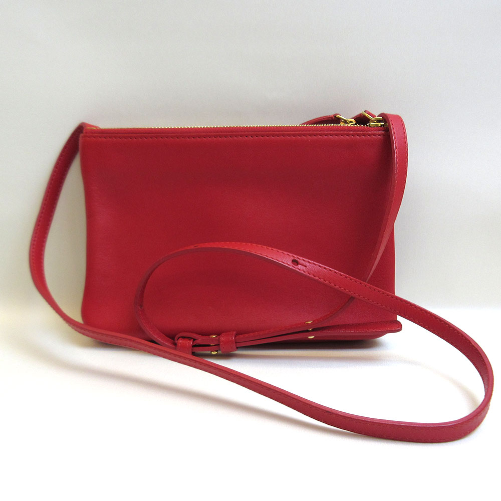 楽天市場】セリーヌ トリオ スモール レッド 赤 ショルダーバッグ