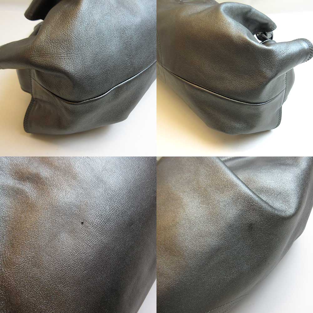 楽天市場】ロエベ ナッパアイレ メタリック グレー系 ハンドバッグ